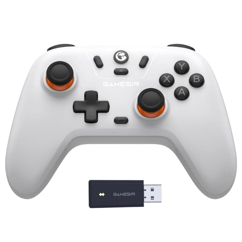 Contrôleur sans fil GameSir T4 Nova Lite blanc - Pour Nintendo Switch/PC/Smartphone/Tablette/iOS/Android TV Box - Avec effet Hall - dongle