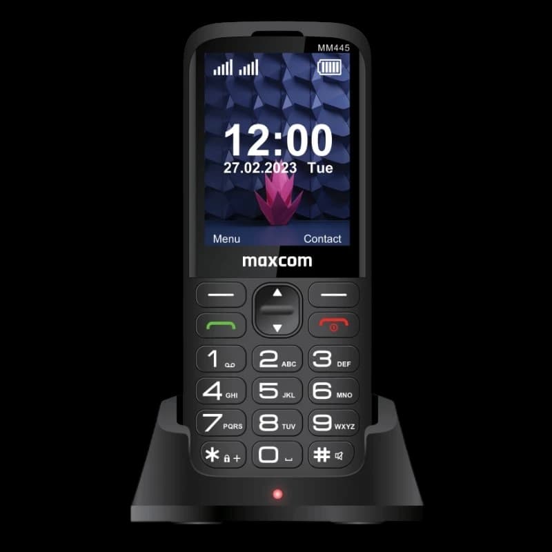 Maxcom Comfort MM445 L, 2,8 Pouces, 4G, Double SIM, 1700 mAh, Bouton SOS, Noir
