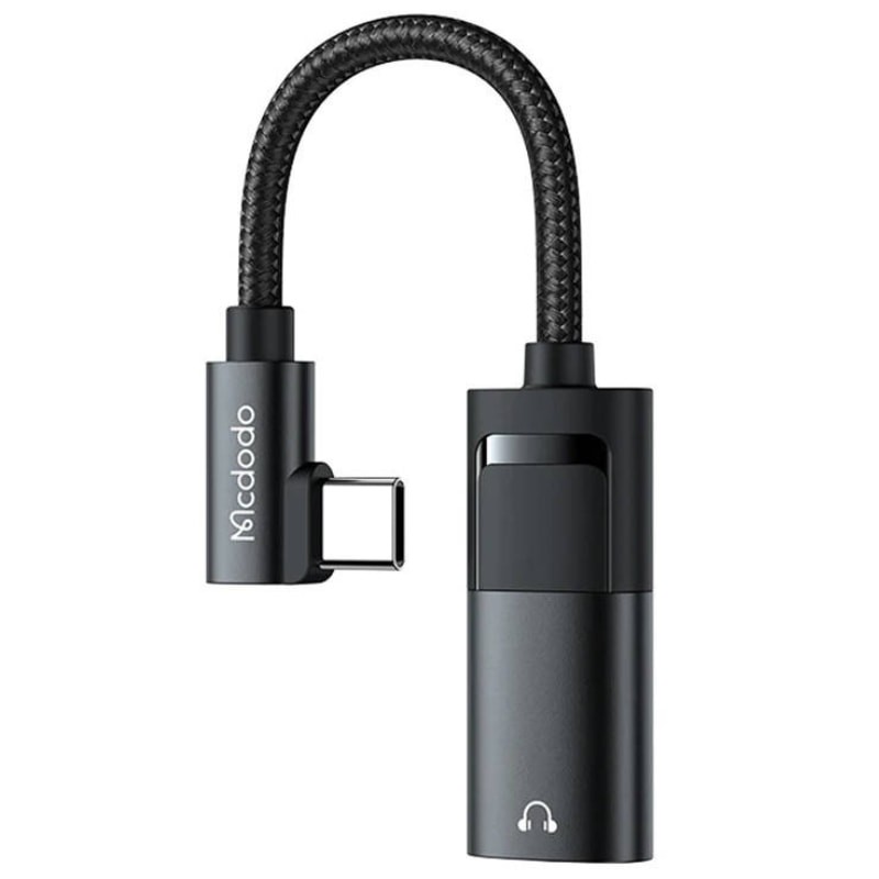 Mcdodo CA-1880 USB-C a Jack de 3.5mm + USB-C Negro - Ítem