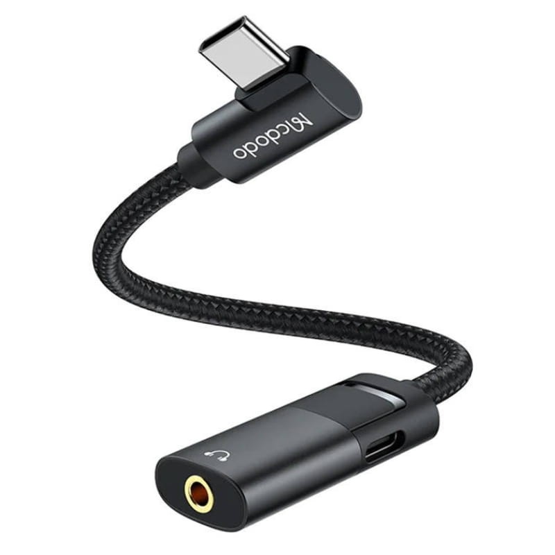 Mcdodo CA-1880 USB-C a Jack de 3.5mm + USB-C Negro - Ítem2
