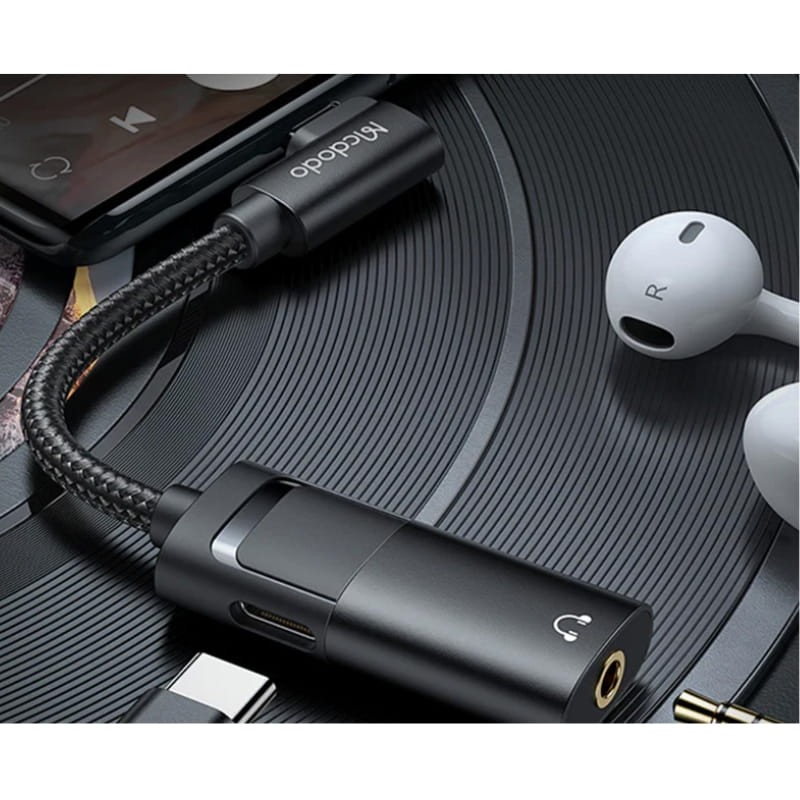 Mcdodo CA-1880 USB-C a Jack de 3.5mm + USB-C Negro - Ítem5