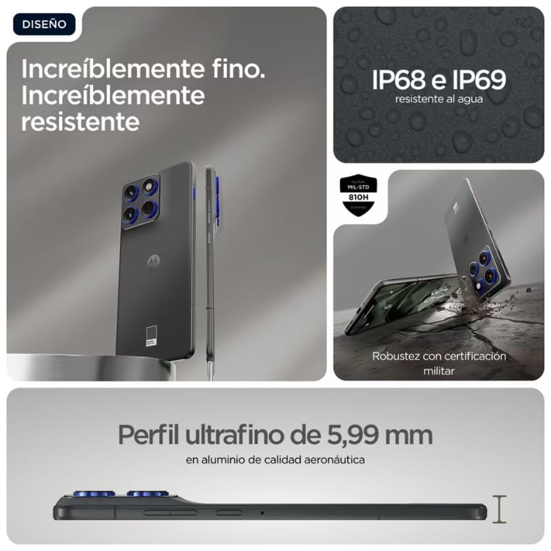 Motorola Edge 70 5G 12Go/512Go Double SIM Gris - Ítem6