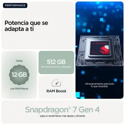 Motorola Edge 70 5G 12GB/512GB Dual SIM Lily Pad - procesador y memoria