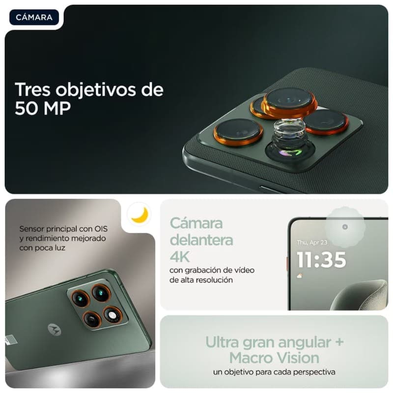 Motorola Edge 70 5G 12GB/512GB Dual SIM Lily Pad - sistema de cámaras