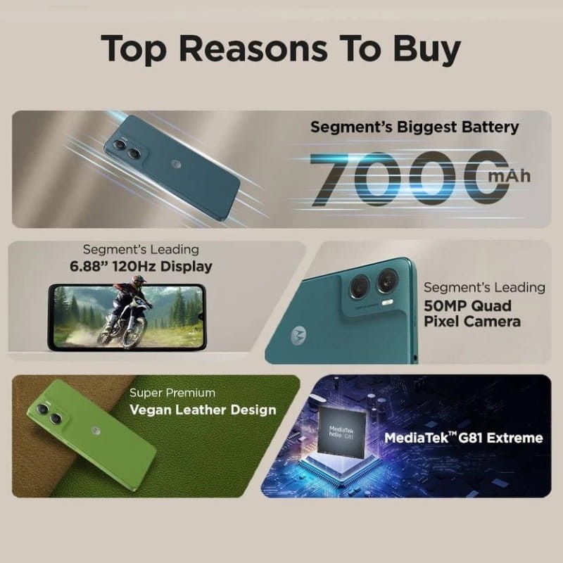 Motorola Moto G06 Power 4GB/64GB Laurel Oak - Ítem4