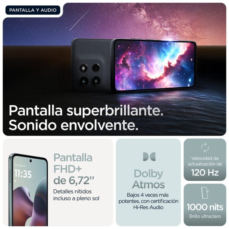 Motorola Moto G56 5G 8GB/512GB Gris - Ítem4