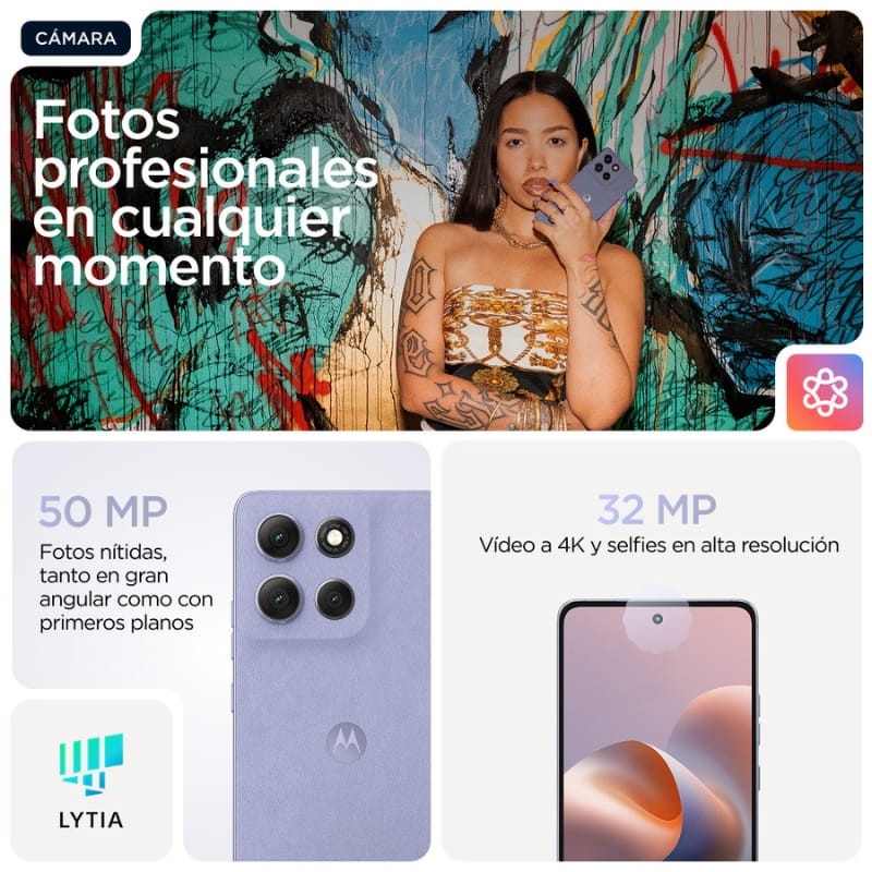 Motorola Moto G86 5G 8Go/256Go Violet - Ítem6