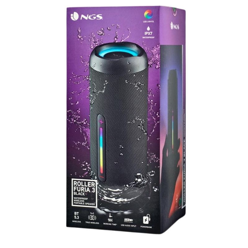 NGS Roller Furia 3 60W RGB TWS Negro - Altavoz Bluetooth - Ítem3