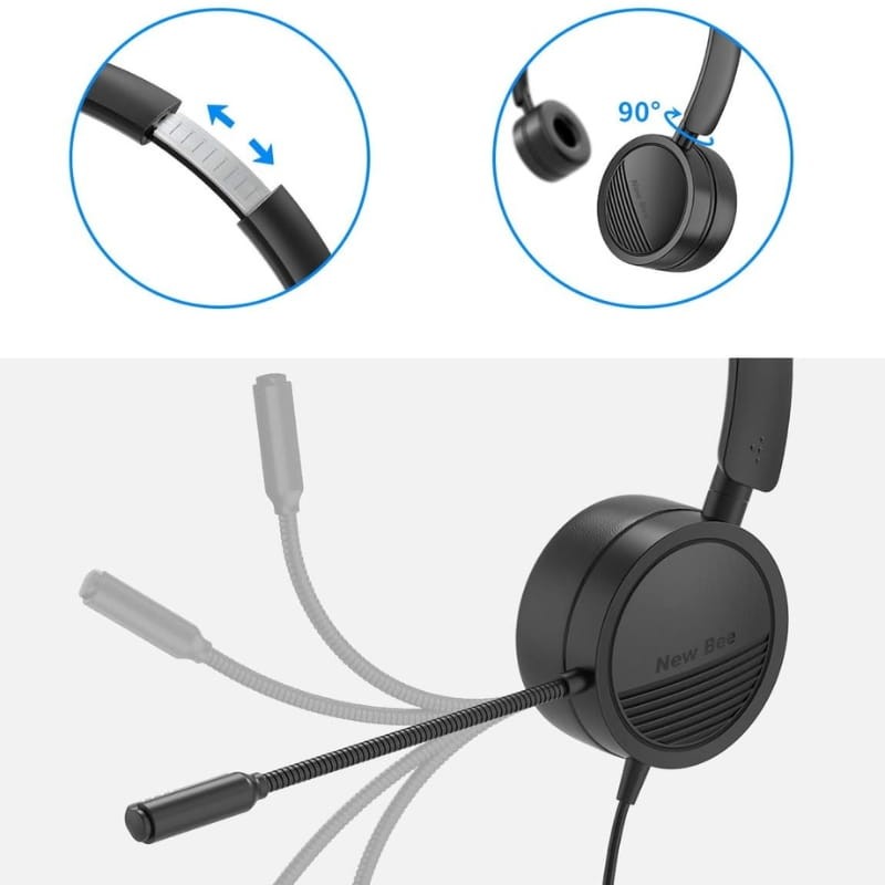 New Bee NB-H360 Negro - Auriculares con Micrófono - Ítem2