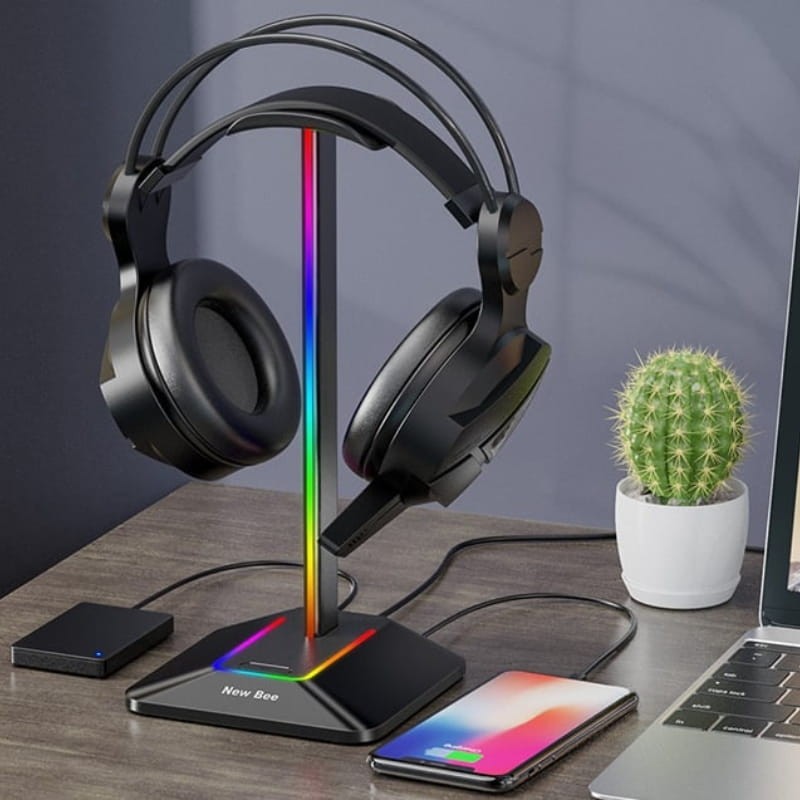 New Bee NB-Z8 RVB Noir - Support pour casque d'écoute - Ítem4