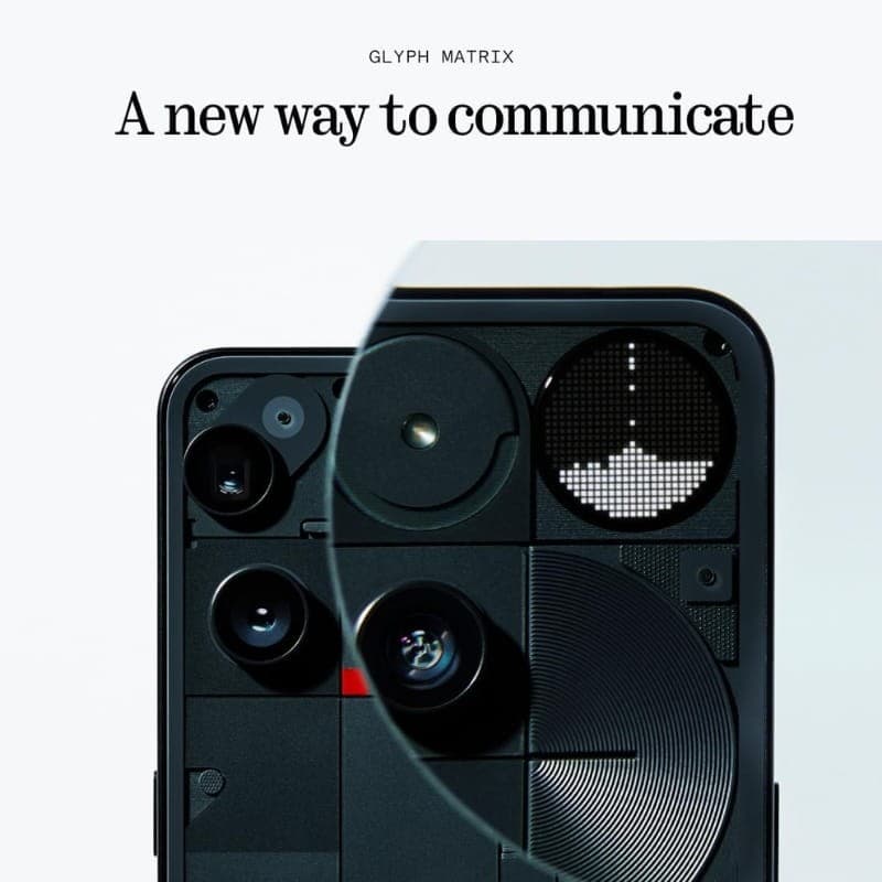 Nothing Phone 3 5G 12GB/256GB Negro - pantalla glyph matrix