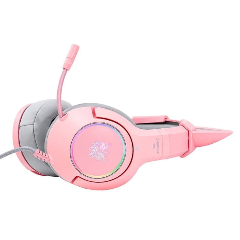 ONIKUMA K9 RGB Rosa - Auscultadores para jogos - vista horizontal