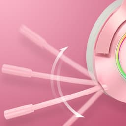 ONIKUMA K9 RGB Rosa - Auscultadores para jogos - microfone ajustável