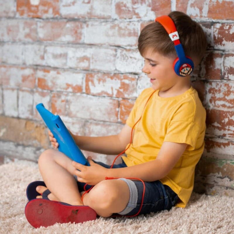OTL Super Mario Bleu/Rouge - Casque d'écoute pour enfants - connexion filaire