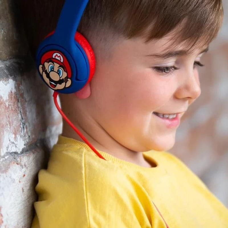 OTL Super Mario Bleu/Rouge - Casque d'écoute pour enfants - colocation