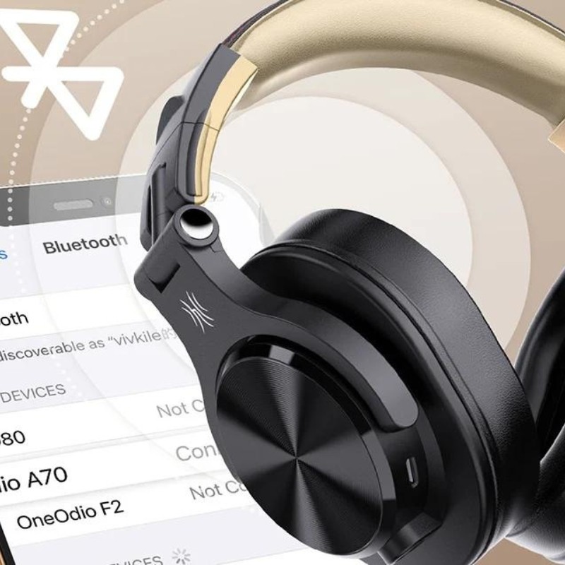 OneOdio Fusion A70 Dourado/Preto - Auscultadores Bluetooth - Item2