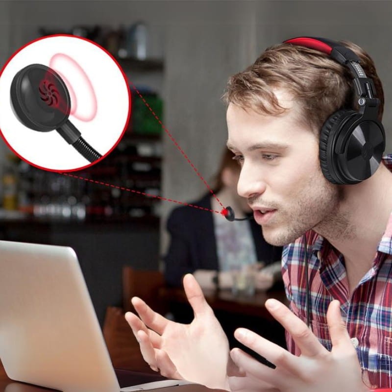 OneOdio Pro M Vermelho/Preto - Auscultadores Bluetooth - Item3