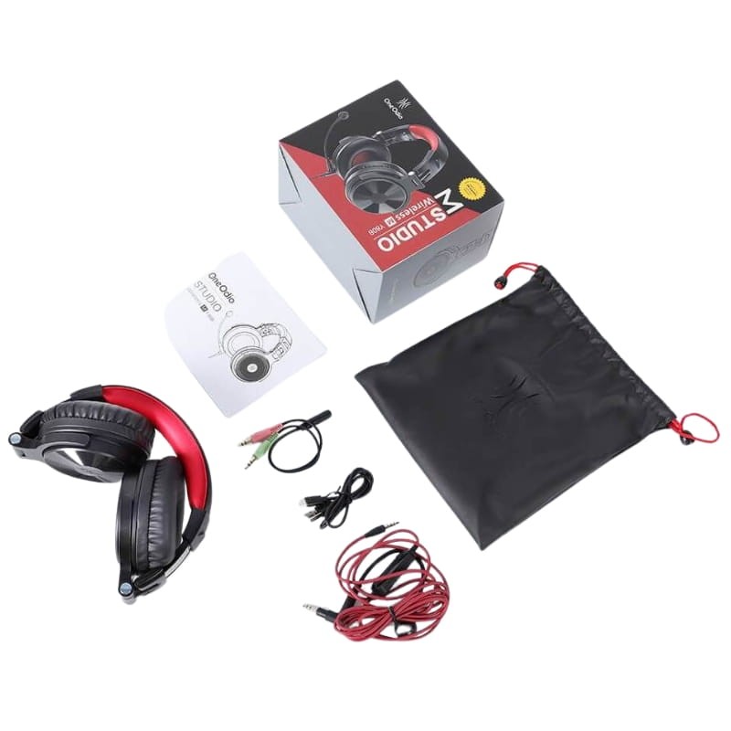OneOdio Pro M Vermelho/Preto - Auscultadores Bluetooth - Item5