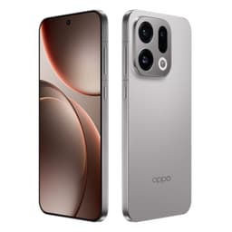 Oppo Find X9 5G 16Go/512Go Gris Titane, dos mat gris, module photo carré triple capteur avec flash, écran bord à bord percé, tranches plates en métal