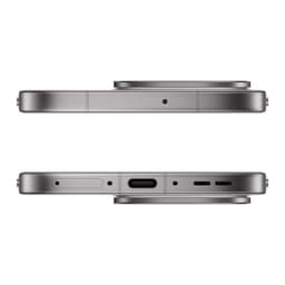 Oppo Find X9 5G 16Go/512Go Gris Titane, tranches métalliques plates, module photo arrière pro saillant, port USB‑C, haut-parleurs et tiroir SIM visibles