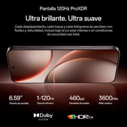 Oppo Find X9 5G 16Go/512Go Gris Titane avec écran 6,59 pouces ProXDR 120 Hz, bords fins, HDR10+, Dolby Vision, 460 ppp, luminosité 3600 nits