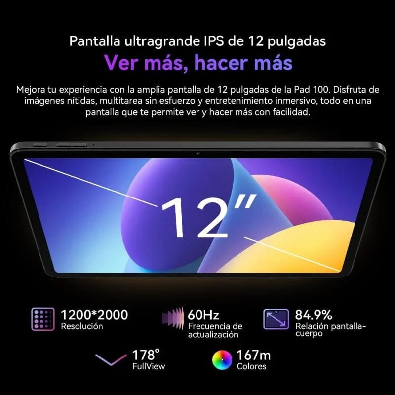 Oscal Pad 100 12 polegadas 8GB/256GB WiFi+4G Azul - Item3