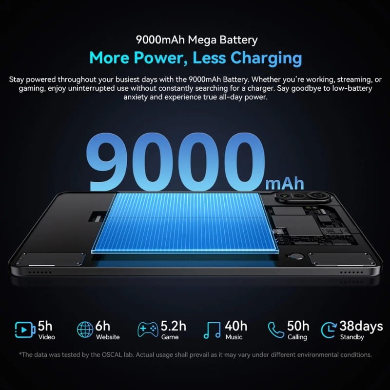 Oscal Pad 100 12 Pulgadas 8GB/256GB WiFi+4G Gris - Ítem6