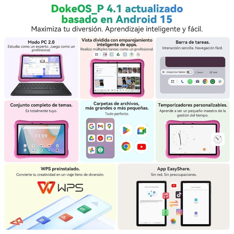Oscal Pad 60 Kids 10,1 4GB/128GB WiFi Azul - Ítem6