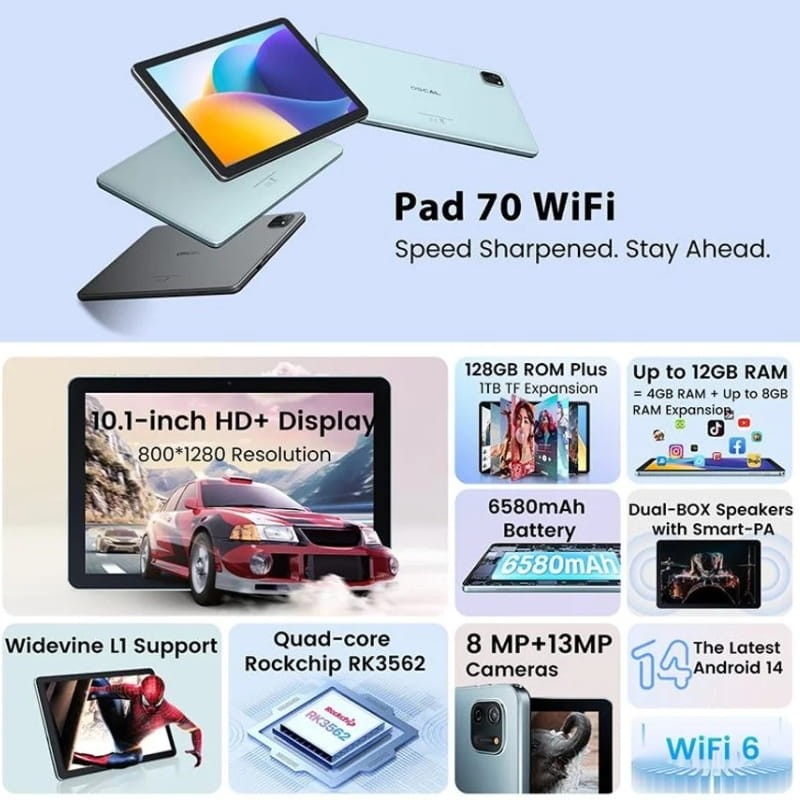 Oscal Pad 70 WiFi 10,1'' 4GB/128GB Gris - Ítem3