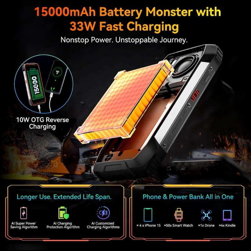 Oscal Pilot 1 6GB/256GB Negro Rugged - Ítem7