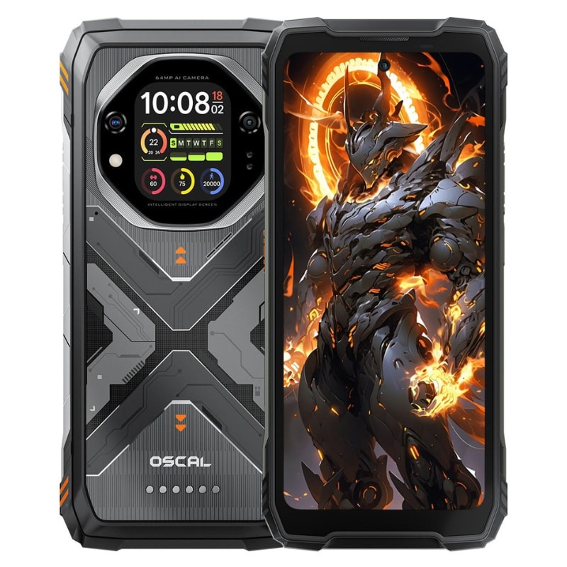 Oscal Tank 1 5G 12GB/256GB Laranja Rugged - Item