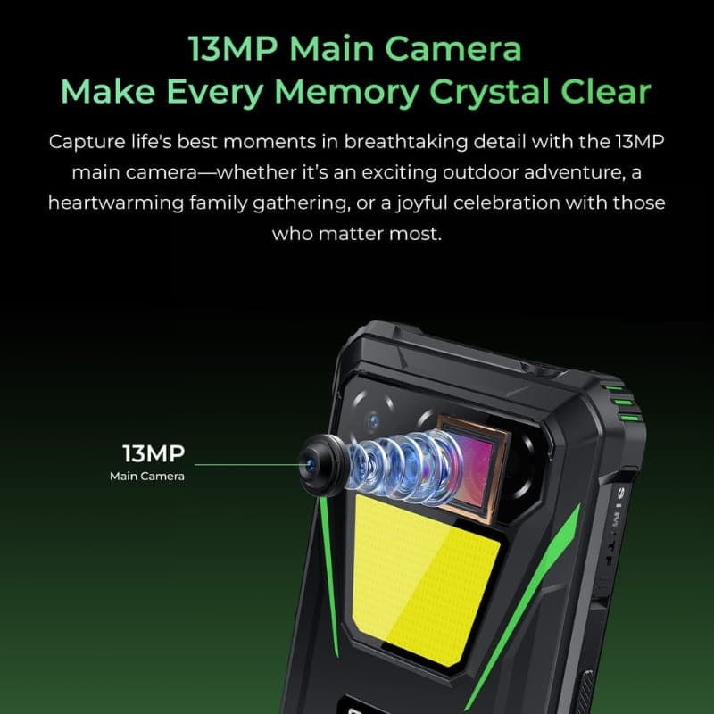 Oukitel G5 4 GB/64 GB Laranja Rugged - câmara