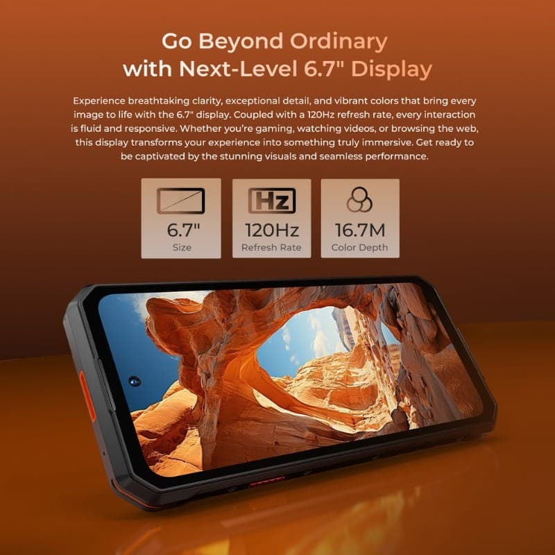 Oukitel WP58 Pro 5G 8Go/512Go Double SIM Noir Robuste - écran
