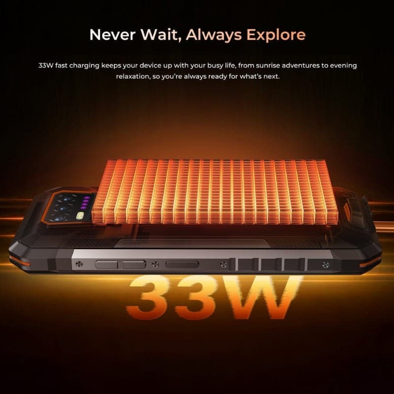 Oukitel WP58 Pro 5G 8Go/512Go Double SIM Noir Robuste - charge rapide