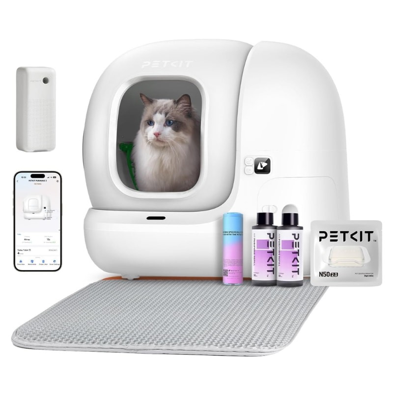 Bac à litière automatique PETKIT Pura Max 2 - Avec technologie xSecure et comprend un kit d'élimination des odeurs - Contrôle APP - Très grande capacité - Ítem