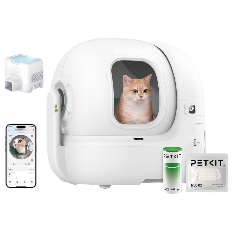 Arenero Automático PETKIT Purobot Max Pro con Cámara y tecnología xSecure - Control APP - Capacidad extragrande - Ítem