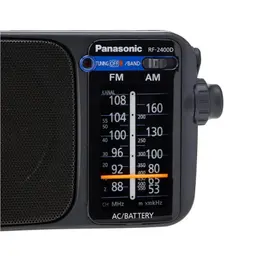 Panasonic RF-2400D AM/FM Preto - detalhe do mostrador