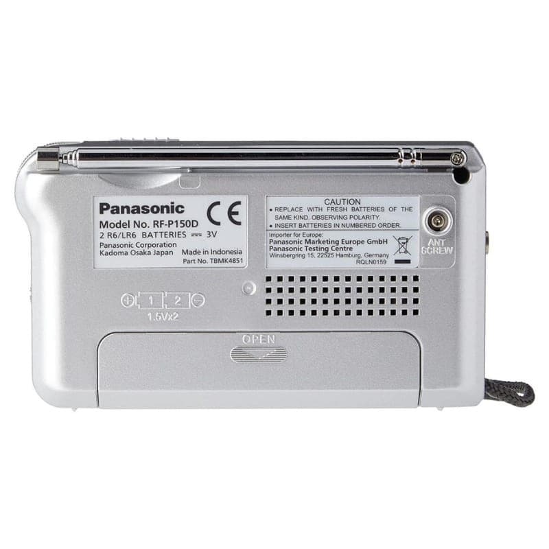 Panasonic RF-P150DEG AM/FM Plata - vista trasera