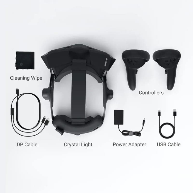Pimax Crystal Light - Óculos de Realidade Virtual - conteúdo da caixa
