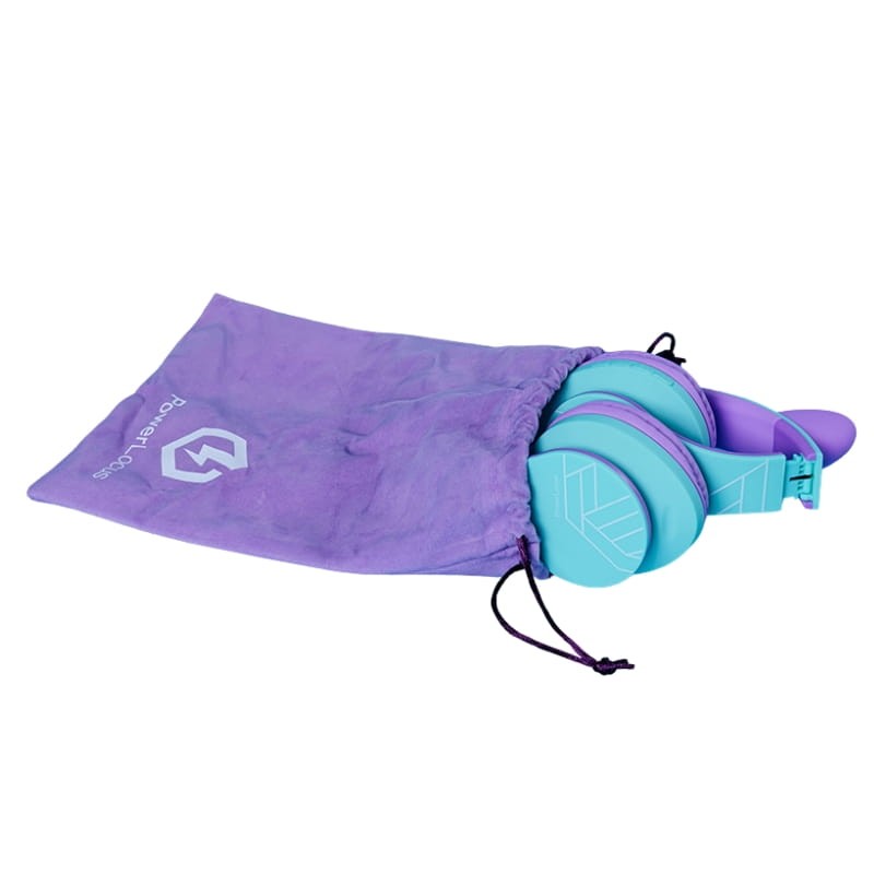 PowerLocus P2 Kids Cat Ears Turquesa/Violeta - Auriculares Inalámbricos para Niños - Ítem4