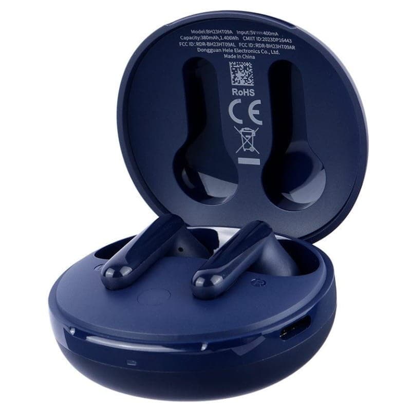 QCY T13 ANC2 TWS ANC Azul - Auscultadores Bluetooth - Vista de 45 graus