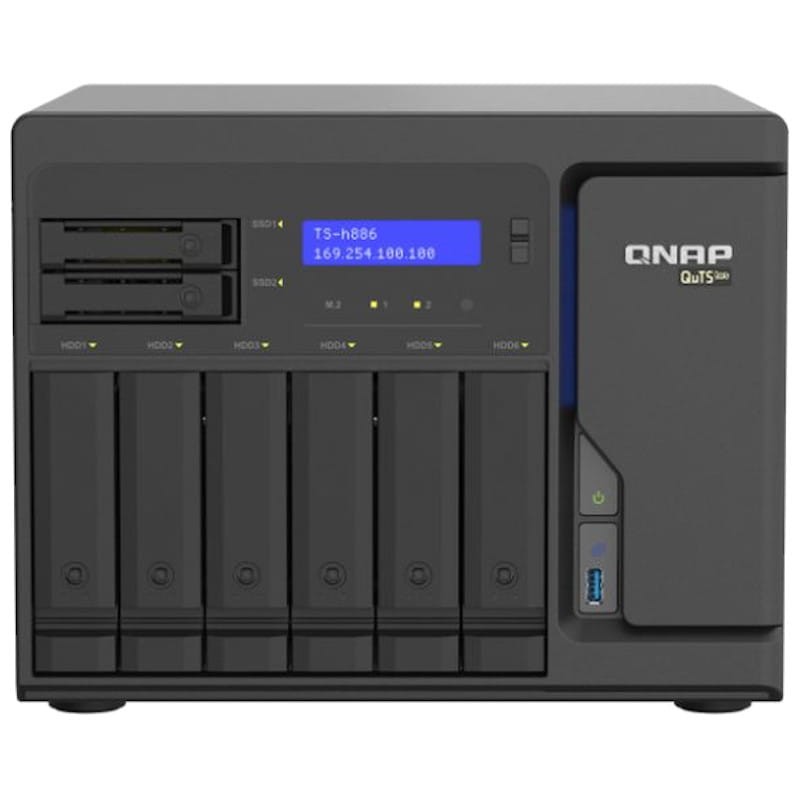 QNAP TS-h886-D1622 Server NAS Tower Black