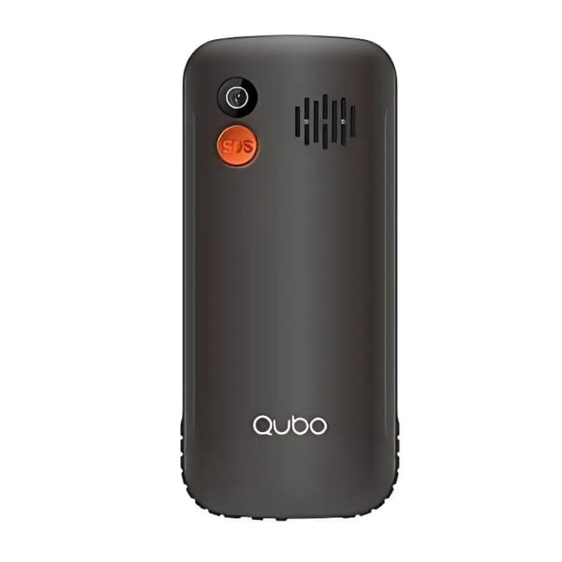 Qubo X-230BKC Preto - Telemóvel para Seniores - vista traseira