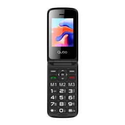 Qubo X-247BL Bleu - Téléphone portable pour les personnes âgées - vue de face