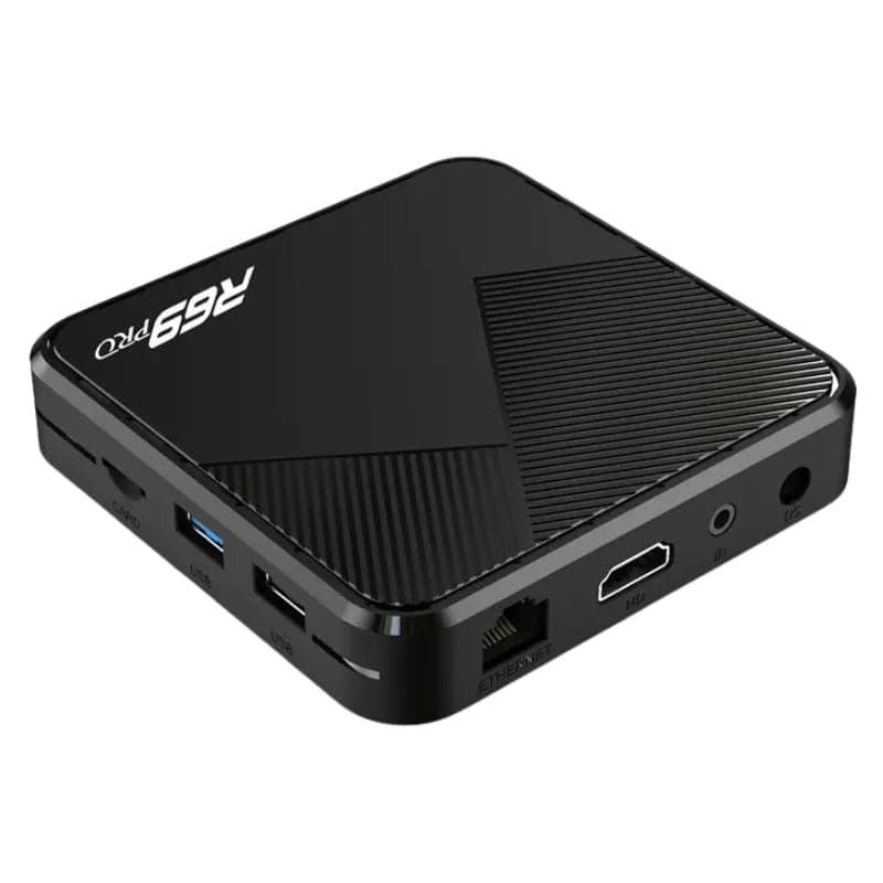 R69 Pro 4GB/64GB 8K WiFi 6 Android 14 Preto - portas integradas