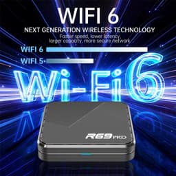 R69 Pro 4GB/64GB 8K WiFi 6 Android 14 Preto - Conectividade WiFi 6