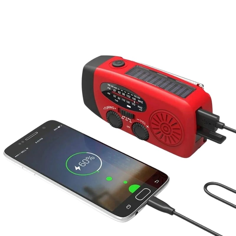 Radio Stonego 2000 mAh Rojo - Radio de Emergencia - Ítem3