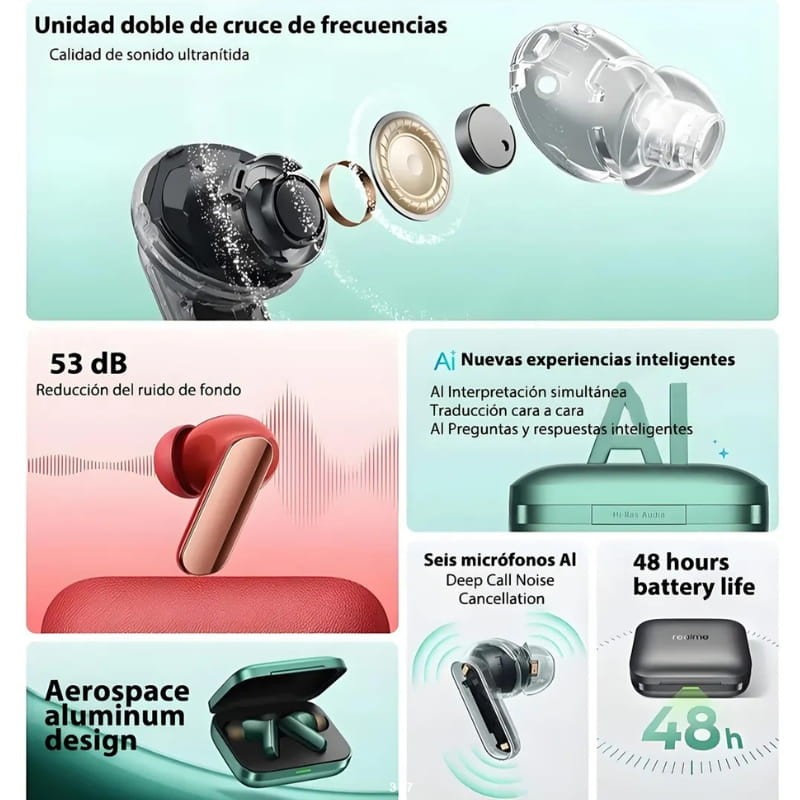 Realme Buds Air 7 Pro ANC Vermelho - Item4
