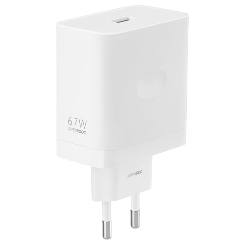 Realme SUPERVOOC 67W Power Adapter – Caricabatterie Veloce Bianco Ufficiale