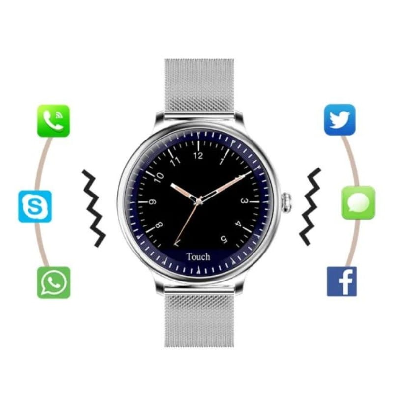 Rundoing NY12 Plata con Correa Metálica - Reloj Inteligente - Ítem3